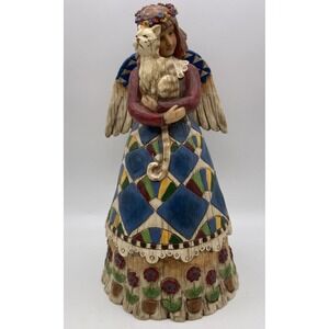 Heartwood Creek by Jim Shore - 8" Angel With Cat 2002 Vintage Collectible 105170